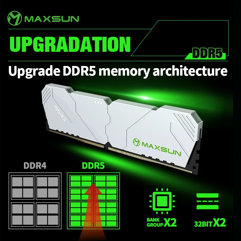 Ddr5 16Gb 6000Mhz - MAXSUN Heatsink Memoria RAM DDR5 6000
