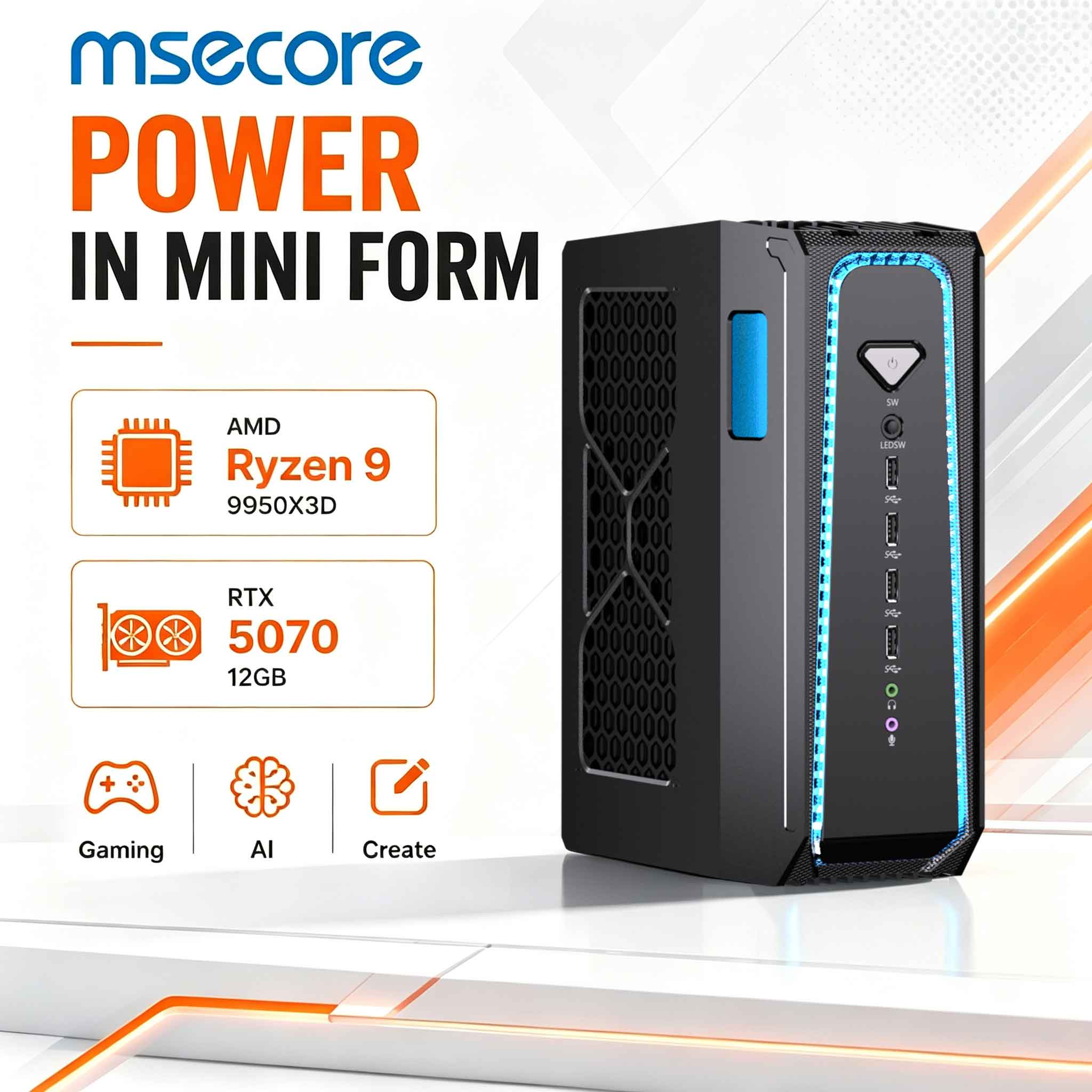 MSECORE Gaming PC met vloeisto - Ddr5 32Gb recensie en prijs