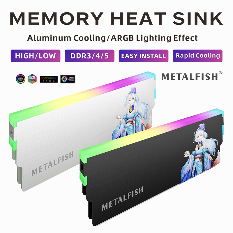 METALFISH DRAM Heatsink 5V-3PI - Ddr5 Rgb Ram recensie en prijs