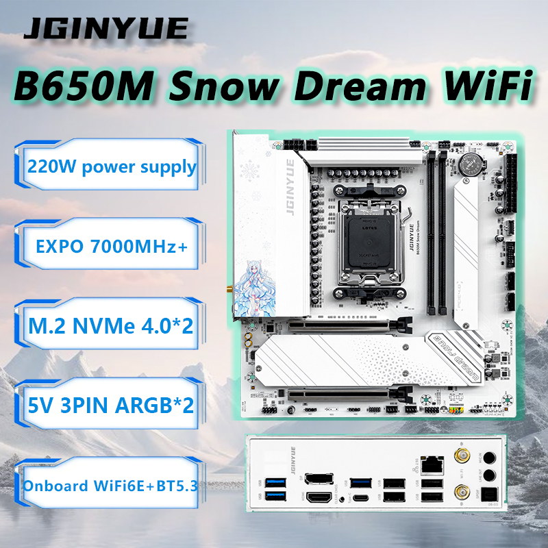 JGINYUE B650M Sneeuw Droom WiF - Ddr5 Rgb Ram recensie en prijs