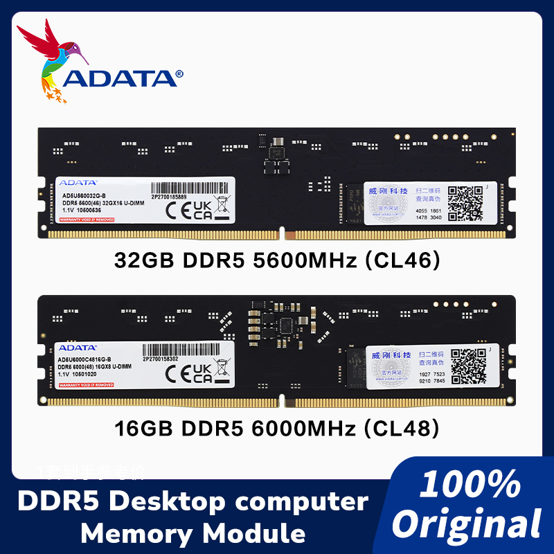 ADATA DDR5 U-DIMM-geheugenmodu - Ddr5 16Gb 6000Mhz recensie en prijs